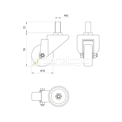 Колесная опора SJL-50 фото