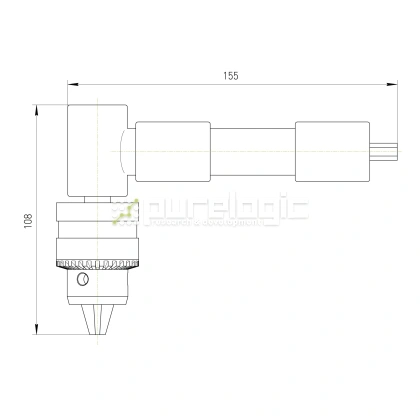 Патрон сверлильный угловой J0110-H108 фото