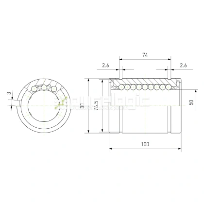 Втулка шариковая LM50-AJ фото