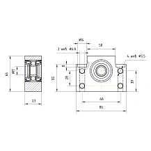 Опора ШВП подшипниковая BF17-C5