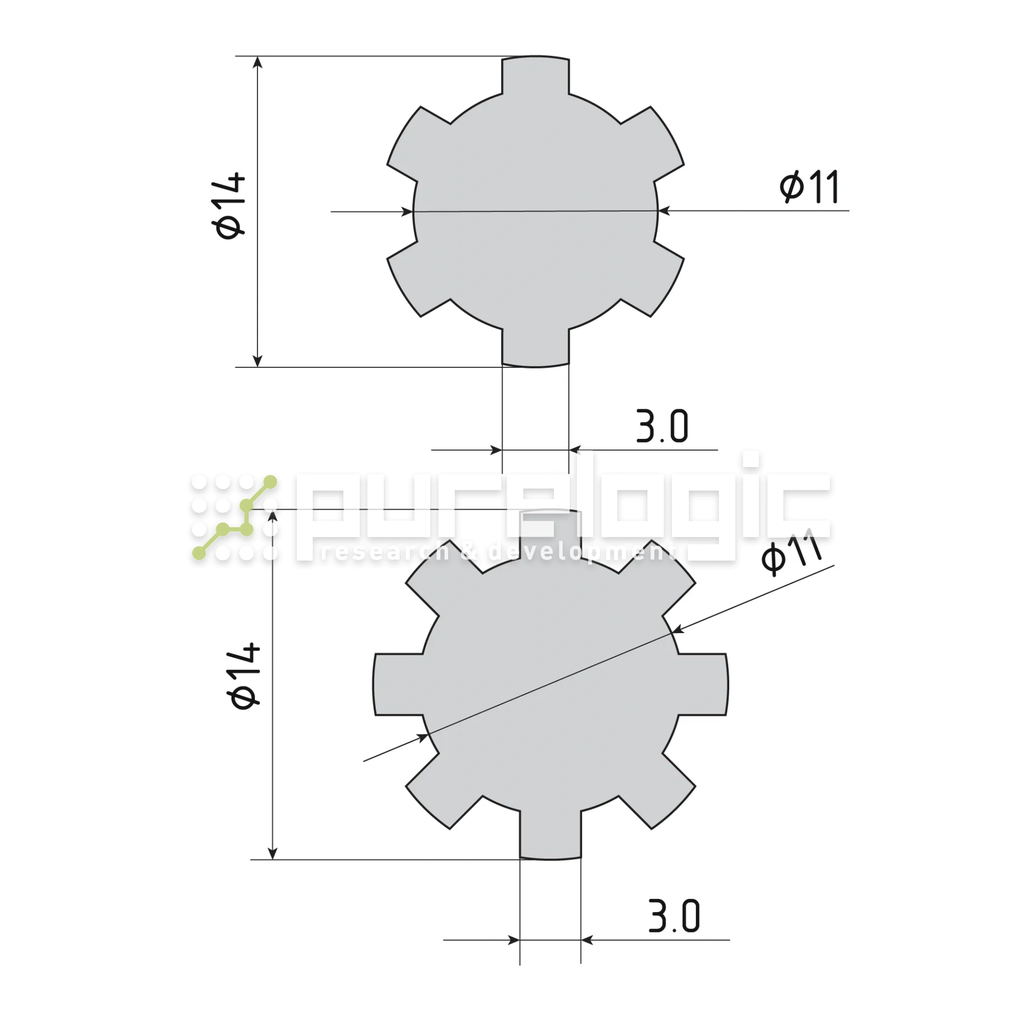 Шлицевой вал SS-11x14 3 998 Шлицевой вал SS-11x14 фото