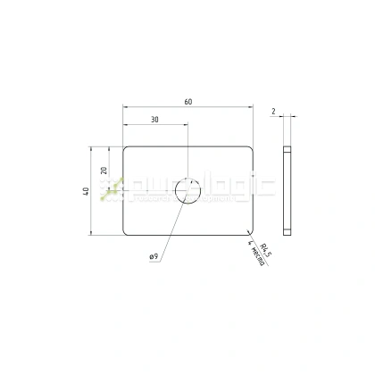 Пластина 4060EGJ-M8 107 Пластина 4060EGJ-M8 фото