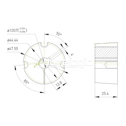 Втулка тапербуш 1210-12 410 Втулка тапербуш 1210-12 фото