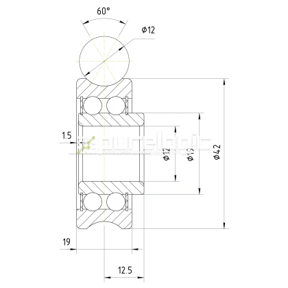 Опорный ролик SG35 (SG12RS) фото