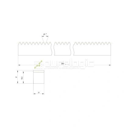 Рейка прямозубая RS1.5-1717 3 030 Рейка прямозубая RS1.5-1717 фото