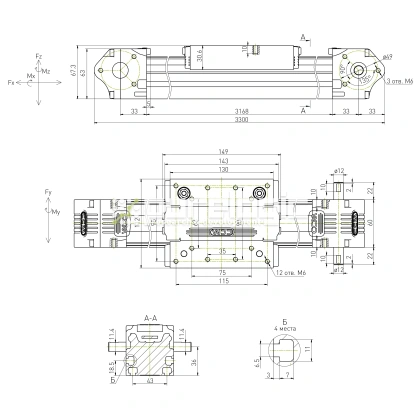 Модуль линейного перемещения CCM-W60-3300-5A фото