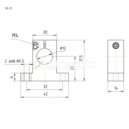 Держатель вала SH12 фото