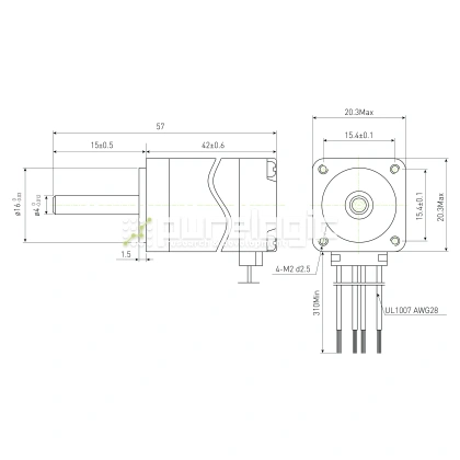Двигатель шаговый PL20H42-D4 фото