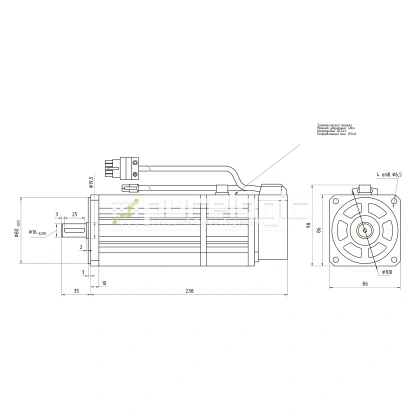 Серводвигатель 90STB-M04025 46 115 Серводвигатель 90STB-M04025 фото