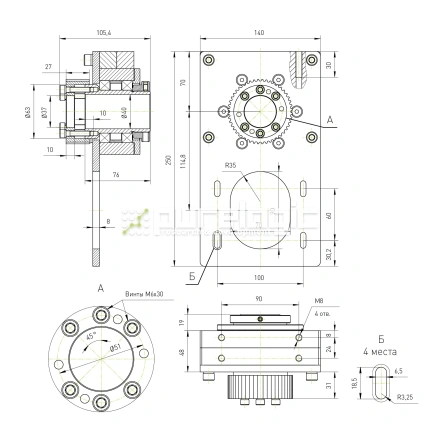 Модуль вращающейся гайки ШВП RY-MRN25 фото