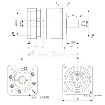Редуктор планетарный прецизионный 90VRB3K-S22-P0 фото