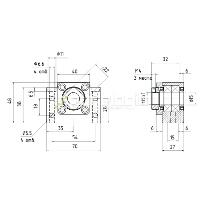 Опора ШВП Hiwin BK15-C5 фото