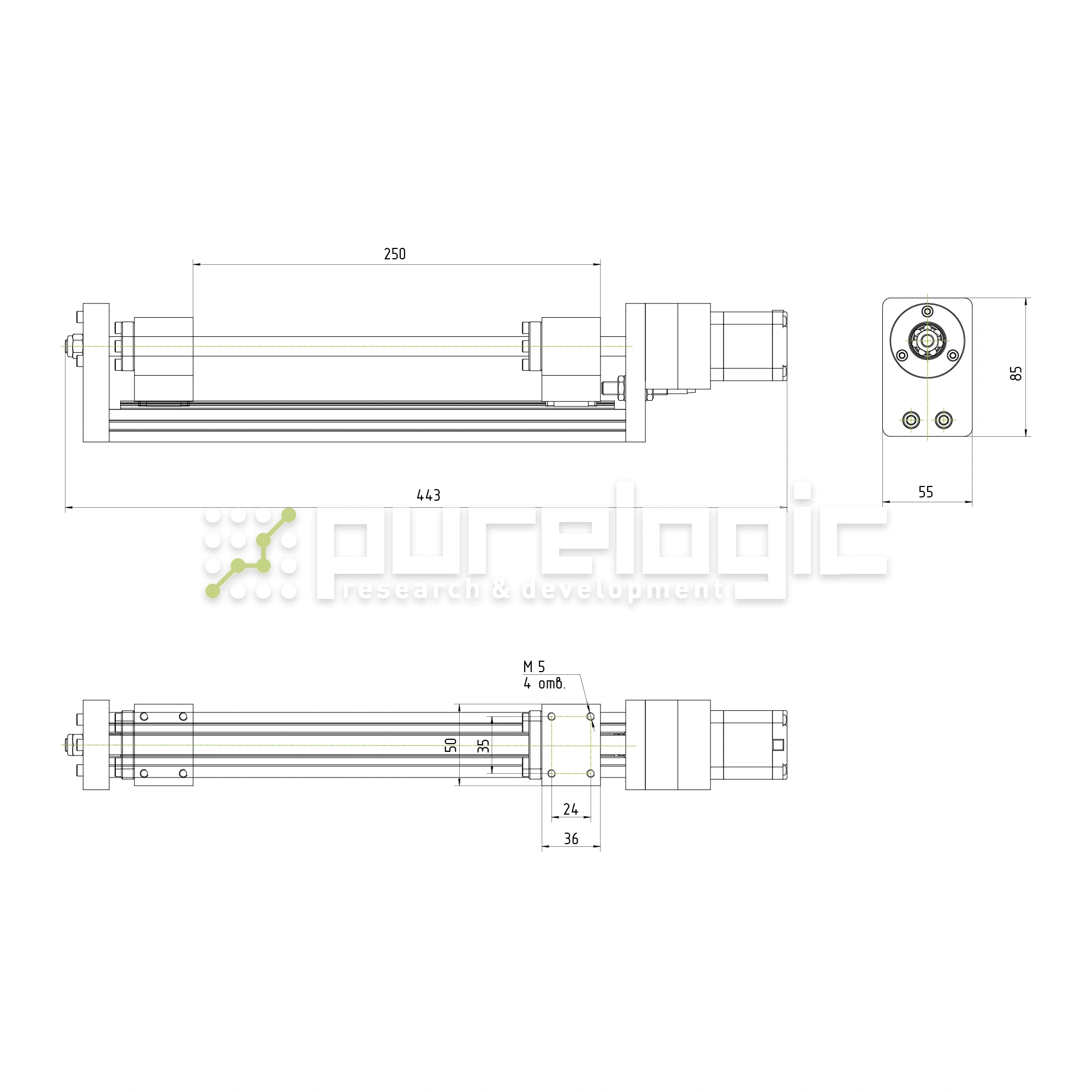 Модуль линейного перемещения PLLM-72-250 39 605 Модуль линейного перемещения PLLM-72-250 фото
