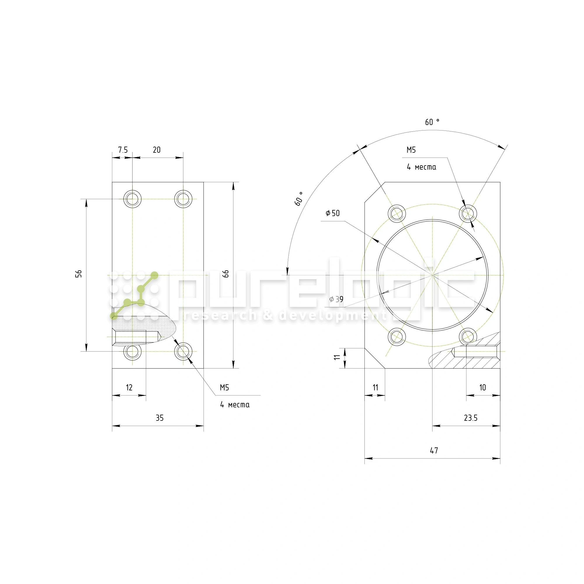 Держатель гайки ШВП BSG2020 825 Держатель гайки ШВП BSG2020 фото