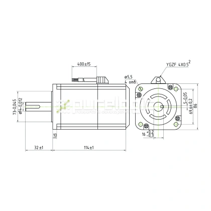 Двигатель шаговый с электрическим тормозом 86CM45-BZ фото