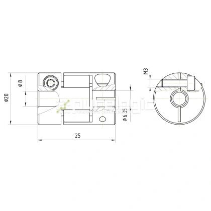 Муфта соединительная BF-2025-6.35-8 фото