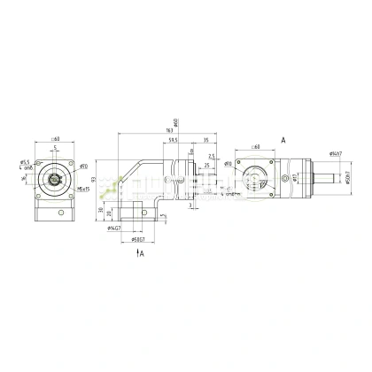 Редуктор планетарный угловой 60WPLF20K-14S 34 072 Редуктор планетарный угловой 60WPLF20K-14S фото