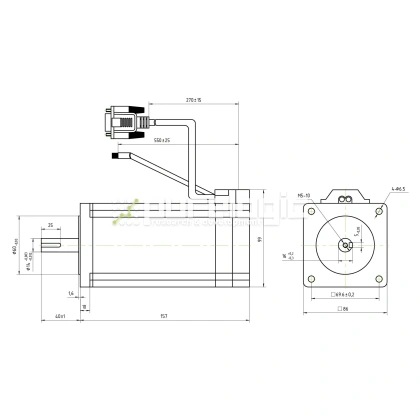 Двигатель шаговый с энкодером ES-MH234120 фото