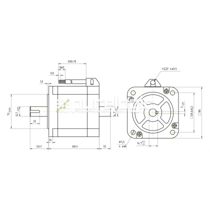 Двигатель шаговый биполярный 86CM45-SZ 7 342 Двигатель шаговый биполярный 86CM45-SZ фото