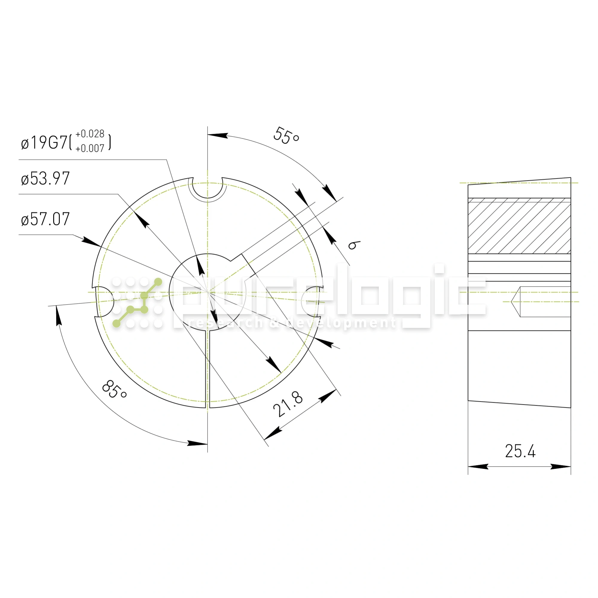 Втулка тапербуш 1610-19 477 Втулка тапербуш 1610-19 фото