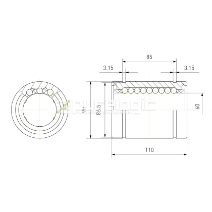 Втулка шариковая LM60 фото
