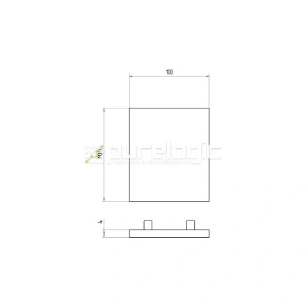 Пластиковая торцевая заглушка 100100BG фото