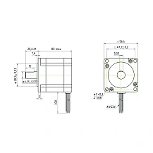 Двигатель шаговый трехфазный 573S20-LS