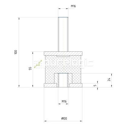 Виброопора BS10055-M16 2 824 Виброопора BS10055-M16 фото