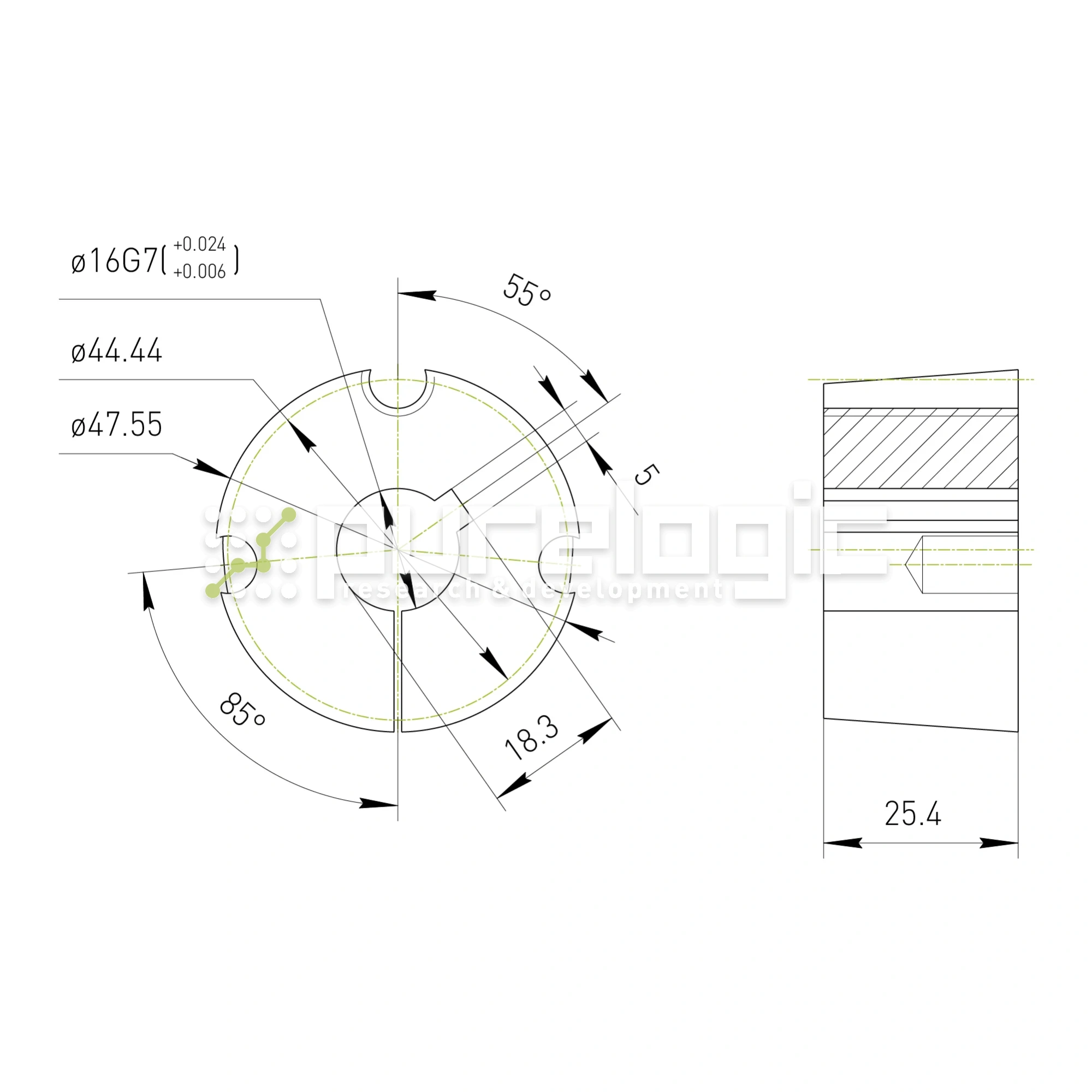 Втулка тапербуш 1210-16 390 Втулка тапербуш 1210-16 фото