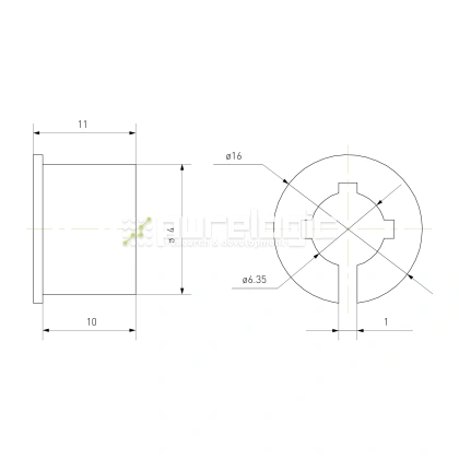Втулка переходная PG14x6.35 фото