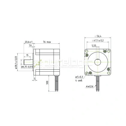 Двигатель шаговый трехфазный 573S15 фото