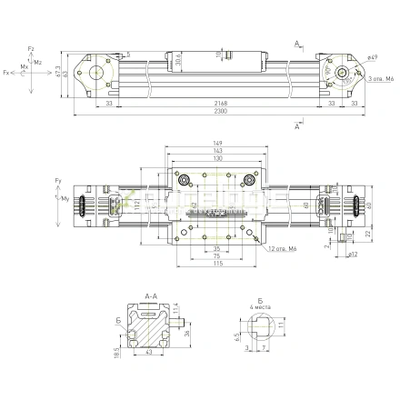 Модуль линейного перемещения CCM-W60-2300-1A фото