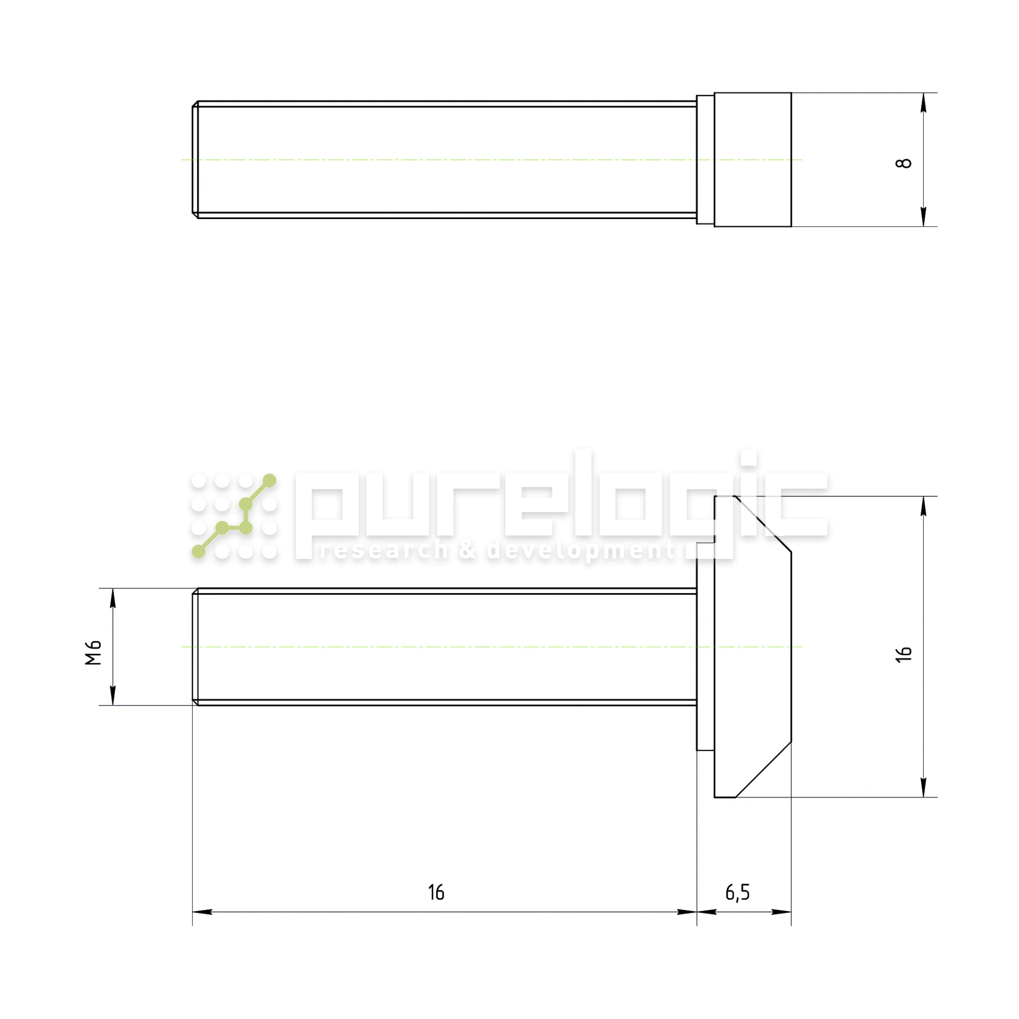 Болт Т-образный 30TS6x16 13 Болт Т-образный 30TS6x16 фото