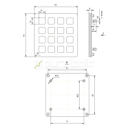 Промышленная клавиатура CT-KPS02-16TMU фото