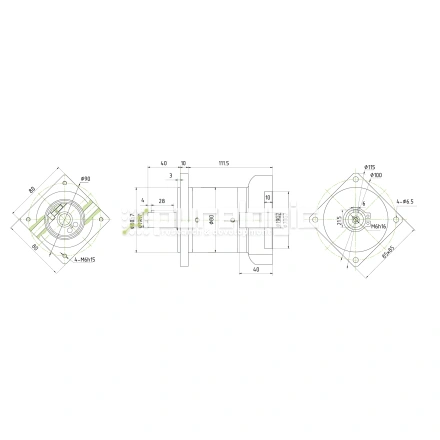 Редуктор планетарный 80PLF15K-19S-D19 фото