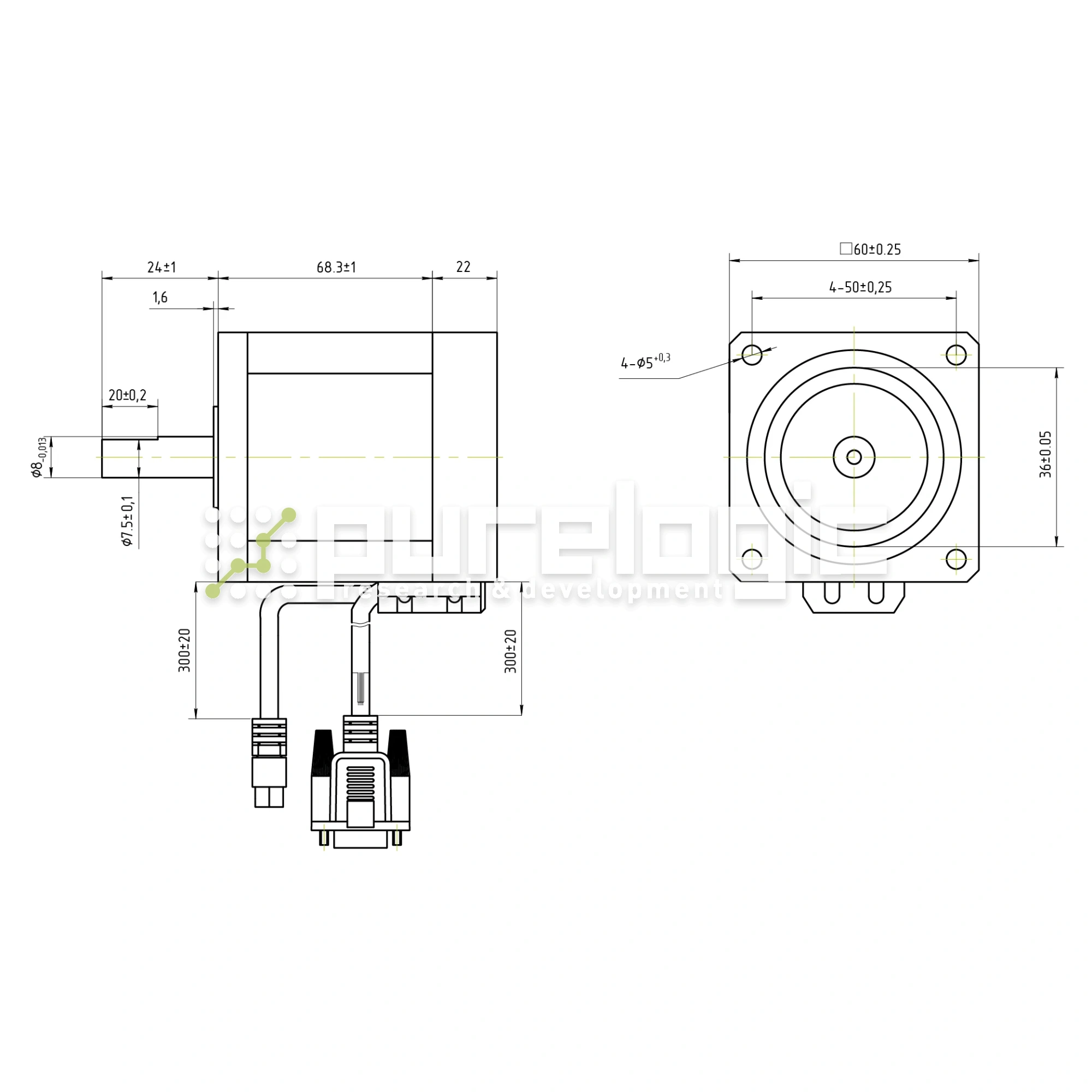 Двигатель шаговый с энкодером YK260EC65E1 11 825 Двигатель шаговый с энкодером YK260EC65E1 фото
