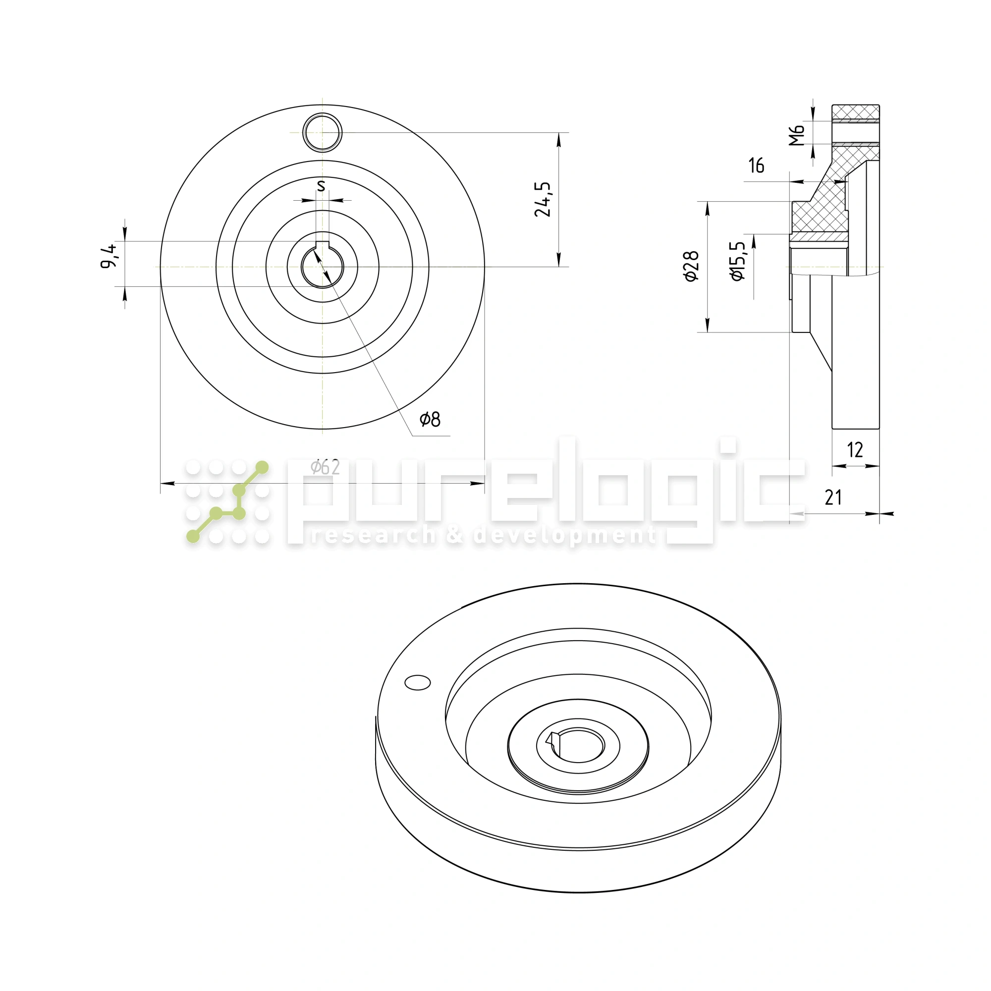 Маховик 100307B-63*8 1 088 Маховик 100307B-63*8 фото