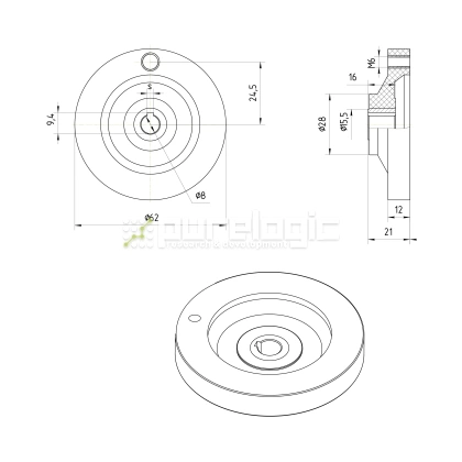Маховик 100307B-63*8 1 088 Маховик 100307B-63*8 фото
