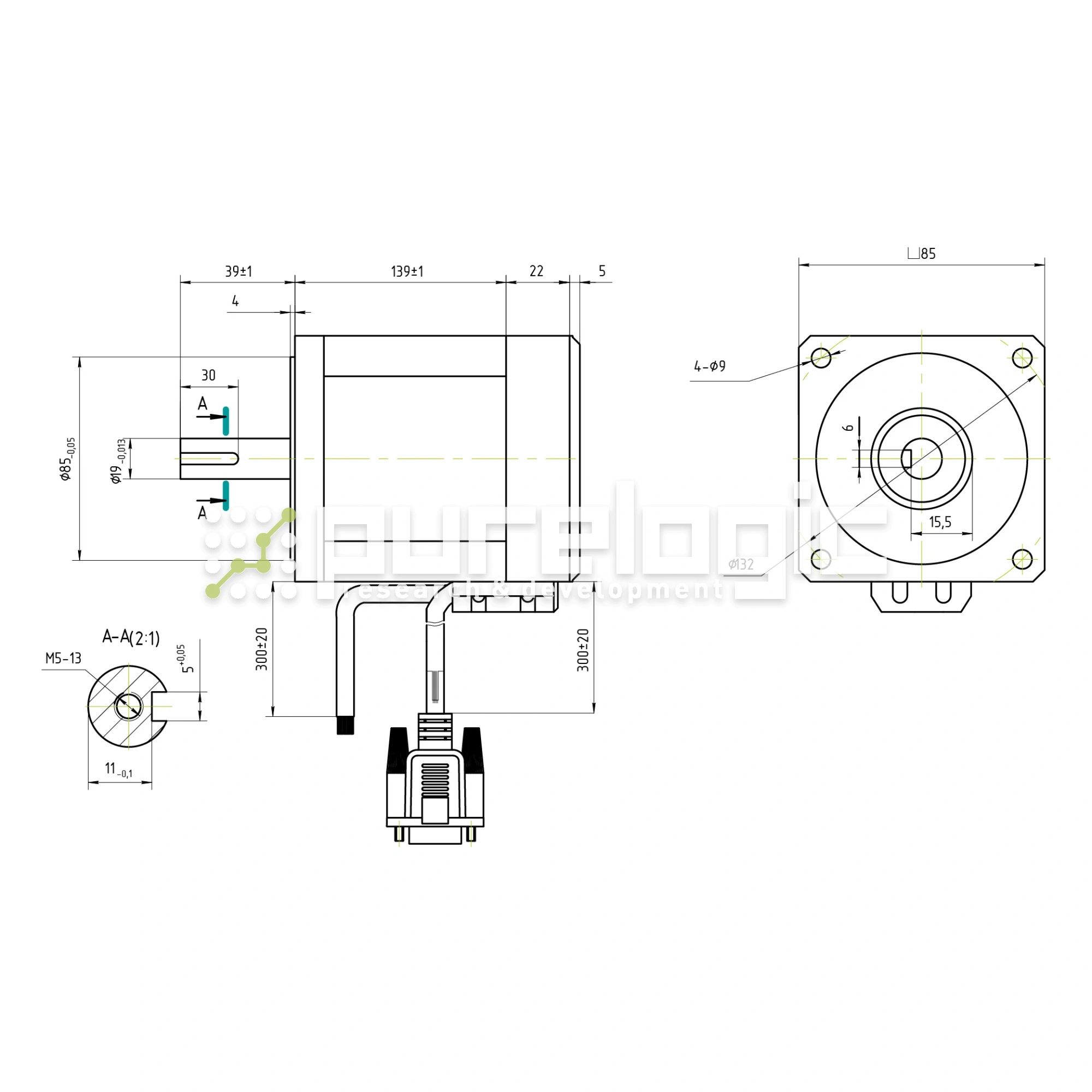 Двигатель шаговый с энкодером YK3110EC140C1 28 911 Двигатель шаговый с энкодером YK3110EC140C1 фото
