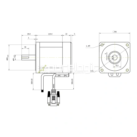 Двигатель шаговый с энкодером YK3110EC220C1 фото