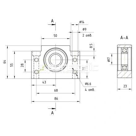 Опора ШВП Hiwin BF17-C5 фото