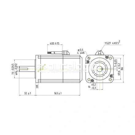 Двигатель шаговый с электрическим тормозом 86CM120-BZ фото