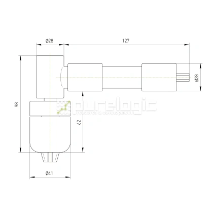 Патрон сверлильный угловой J0810-H98 фото