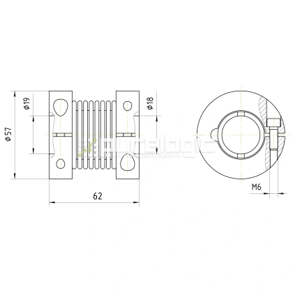 Муфта соединительная BB3-5760-19-18 фото
