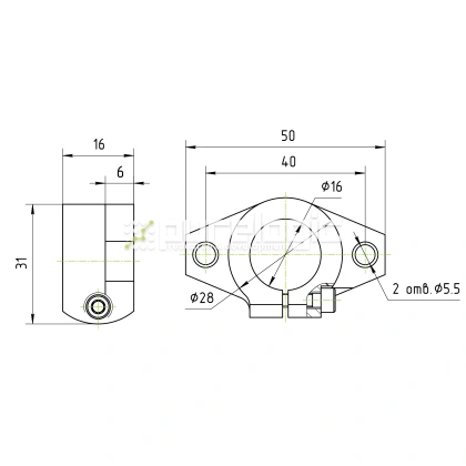 Держатель вала SHF16 213 Держатель вала SHF16 фото