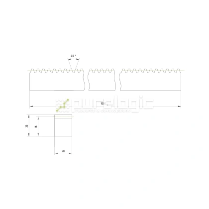Рейка прямозубая RS2-2020 фото