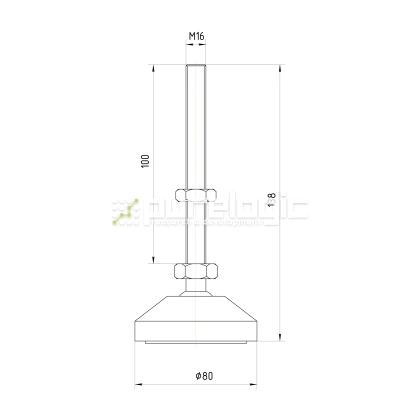 Виброопора M16x100-80R 474 Виброопора M16x100-80R фото