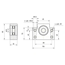 Опора ШВП подшипниковая BF25-C5