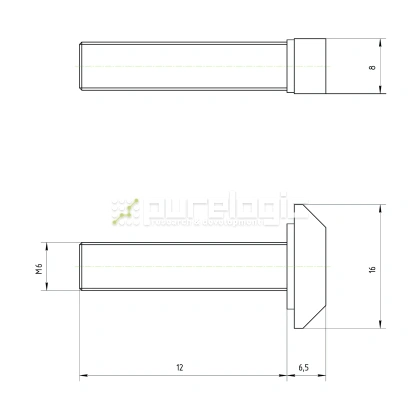 Болт Т-образный 30TS6x12 12 Болт Т-образный 30TS6x12 фото