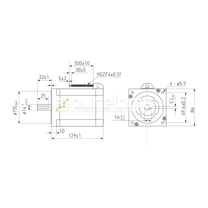 Двигатель шаговый биполярный 86CM120 15 108 Двигатель шаговый биполярный 86CM120 фото